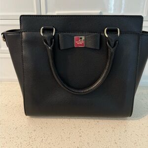 Kate Spade, black handbag with gold hardware, great condition, detachable strap